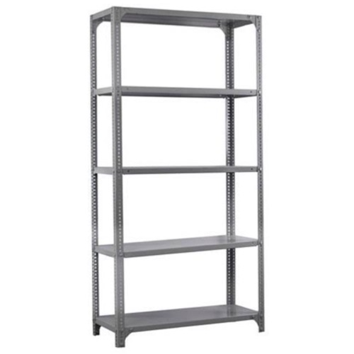 Slotter Angle Rack - Mild Steel 1800x900x450 Mm, Grey | Adjustable Shelves, Powder Coated, Corrosion Resistant, 4-6 Tiers