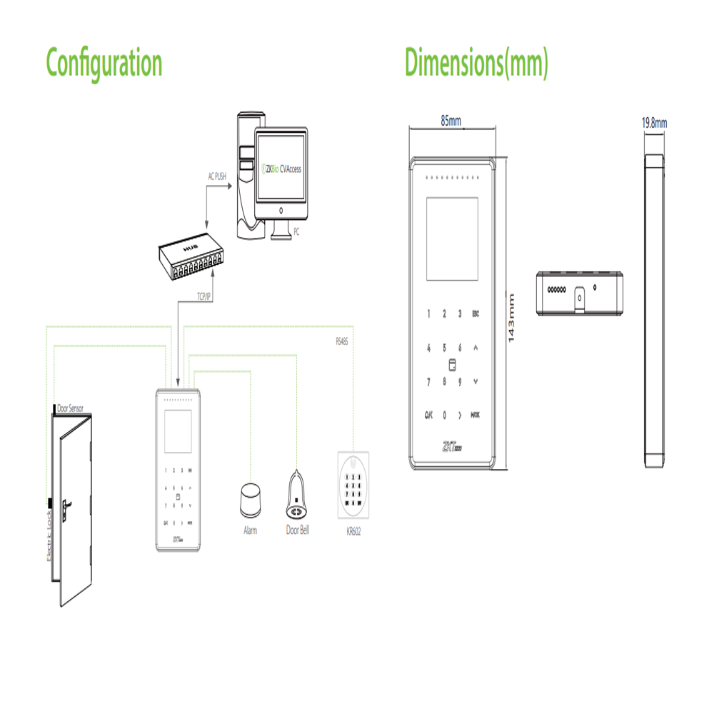 Zkteco Sc800 - Data Capacity: 50