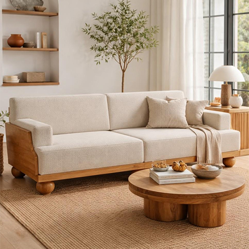 2 Seater Sofa with Center Table