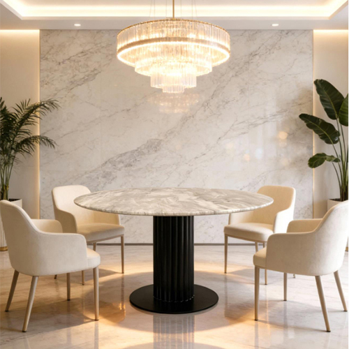 Round Marble Top Dining Table