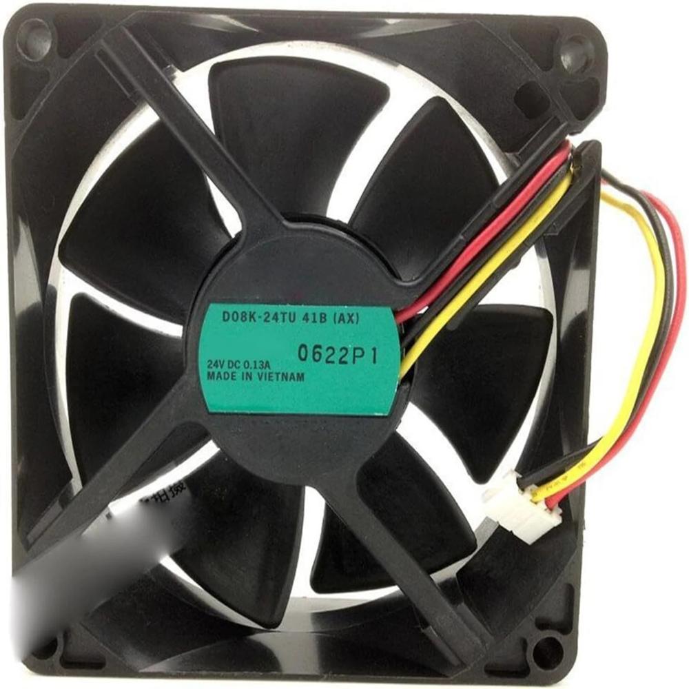 NIDEC D08K-24TU 24V DC 0.13A 8025mm Ball Bearing Industrial Axial Cooling Fan