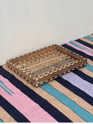 Handmade bone inlay Tray