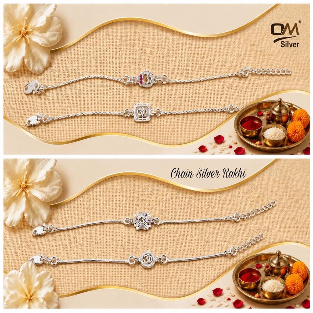 Silver Chain Rakhi