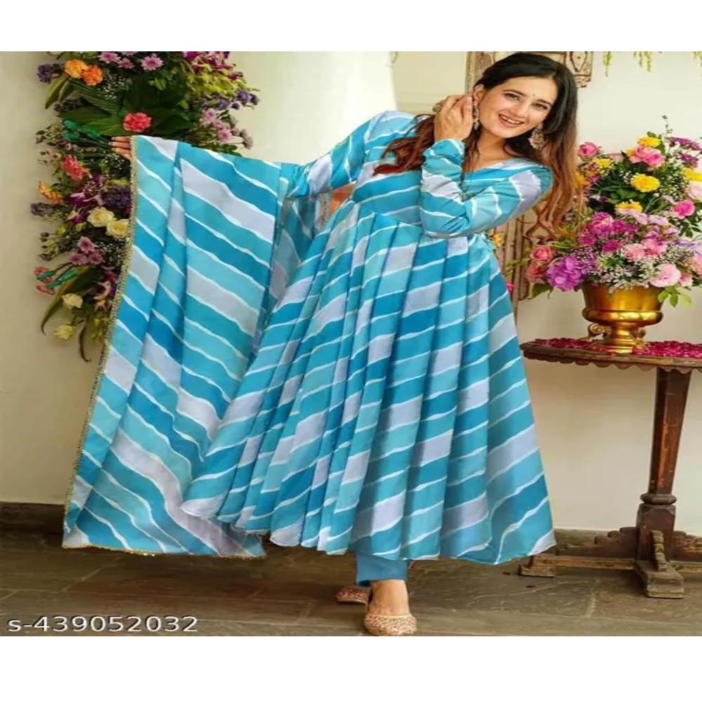 ladies fancy long gown duptta collection