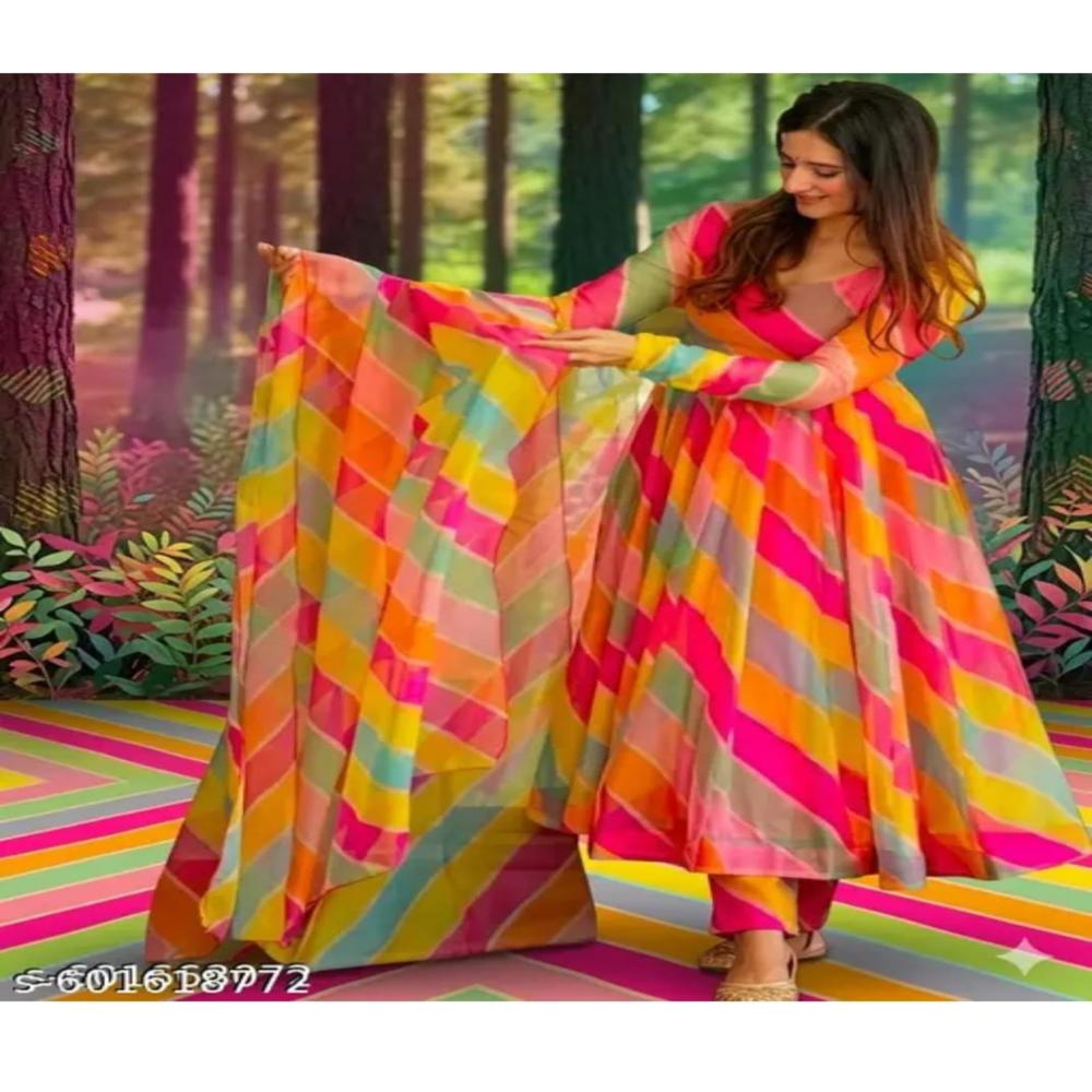 ladies fancy long gown duptta collection