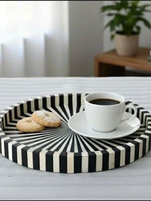 Handmade Bone Inlay Serving Tray