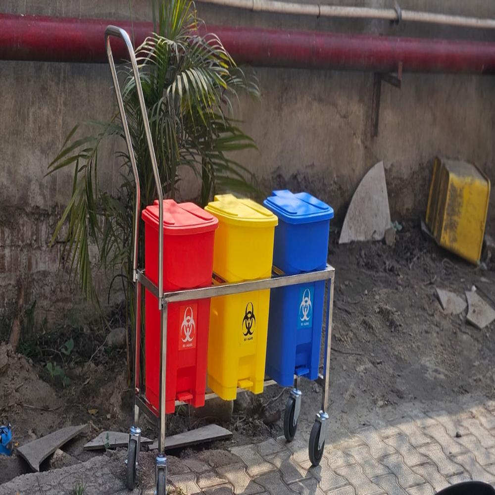 Bio Medical waste Bin trolley 15L