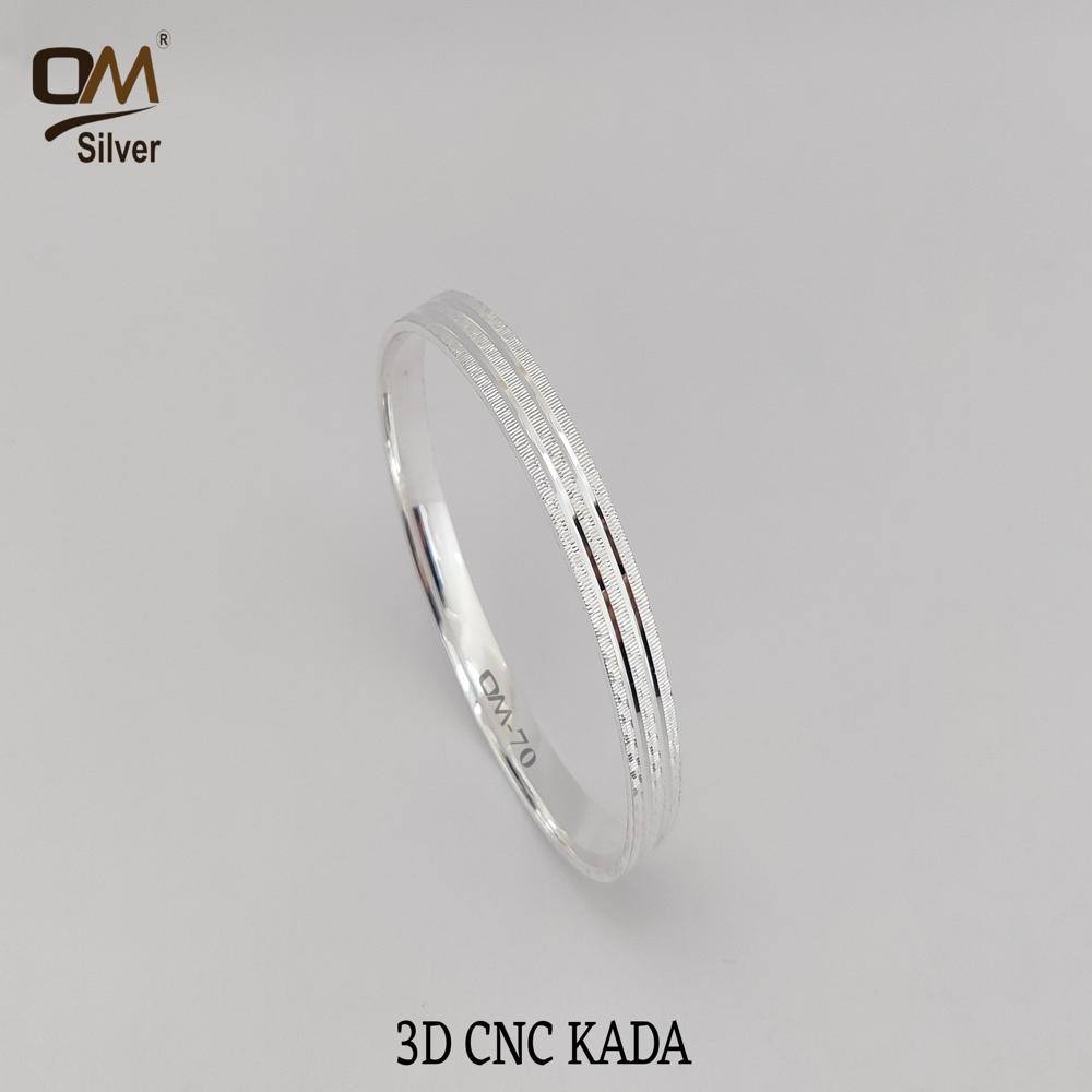 Silver 3d Cnc Kada - Size 2.0 To 3.0, Weight 26 To 39 Grams | User-friendly Software, Comprehensive Training & Ongoing Expert Support