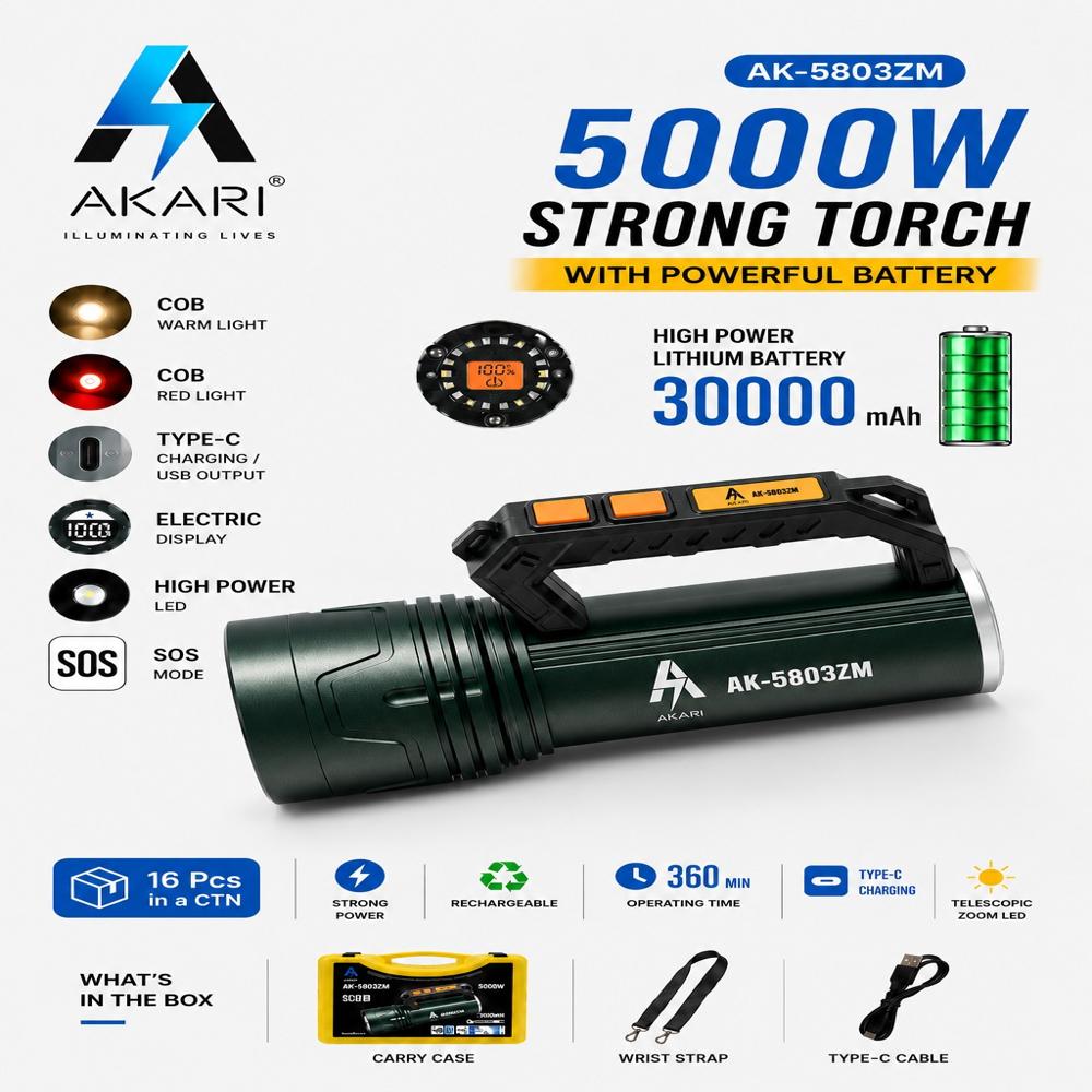AKARI AK-5803ZM RECHAGEABLE KISSAN TORCH