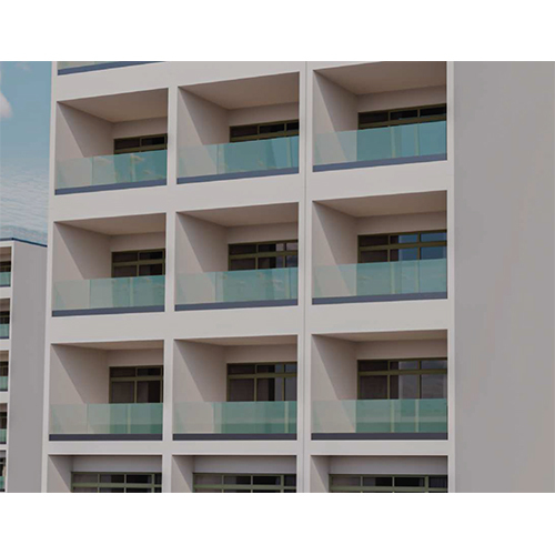 OZRCL 125x80mm Clear Line Glass Railing System
