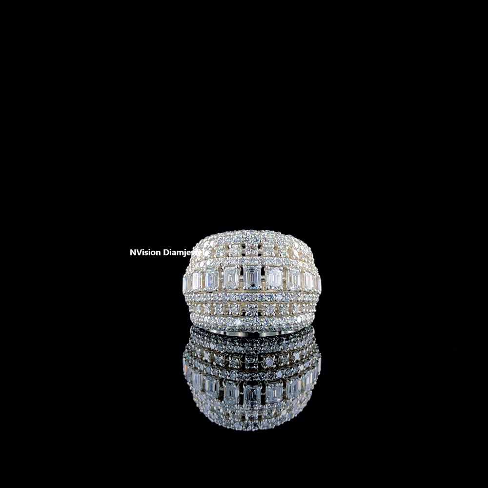 Multi Layer Cocktail Lab-Grown Diamond Ring