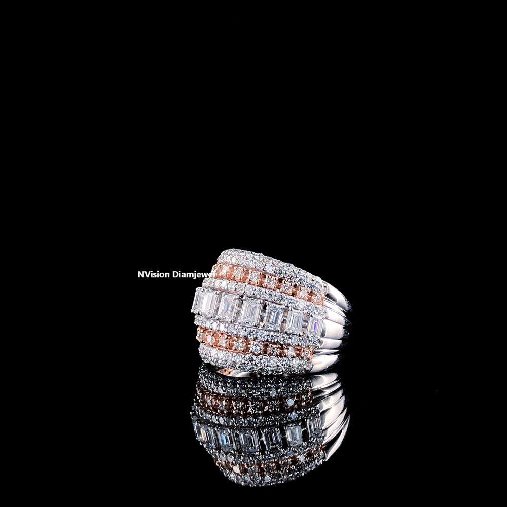 Multi Layer Cocktail Lab-Grown Diamond Ring