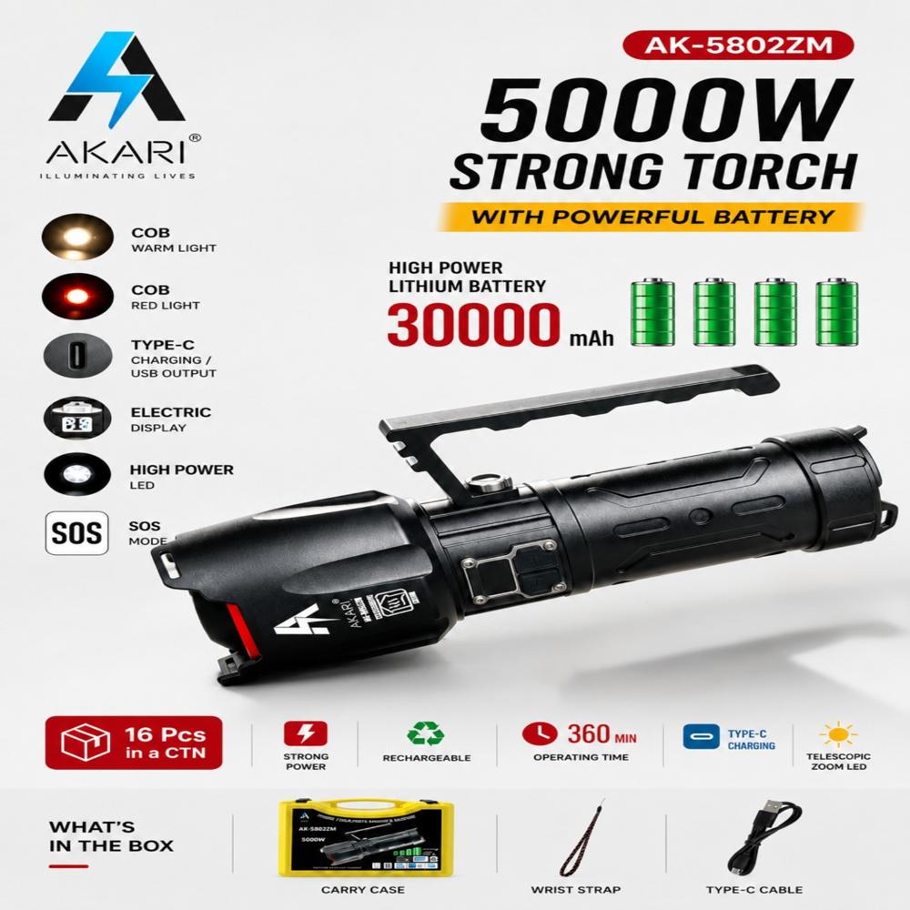AKARI AK-5802ZM RECHAGEABLE KISSAN TORCH