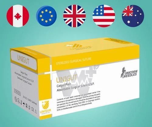 ULPL Unigut Suture - 2 x 76cm, 3-0 (S 2242) Pack of 12