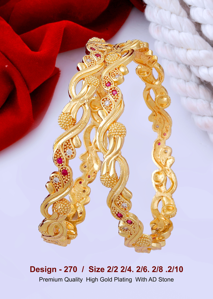 Stone Bangles - Diameter: Available In Sizes 2/2