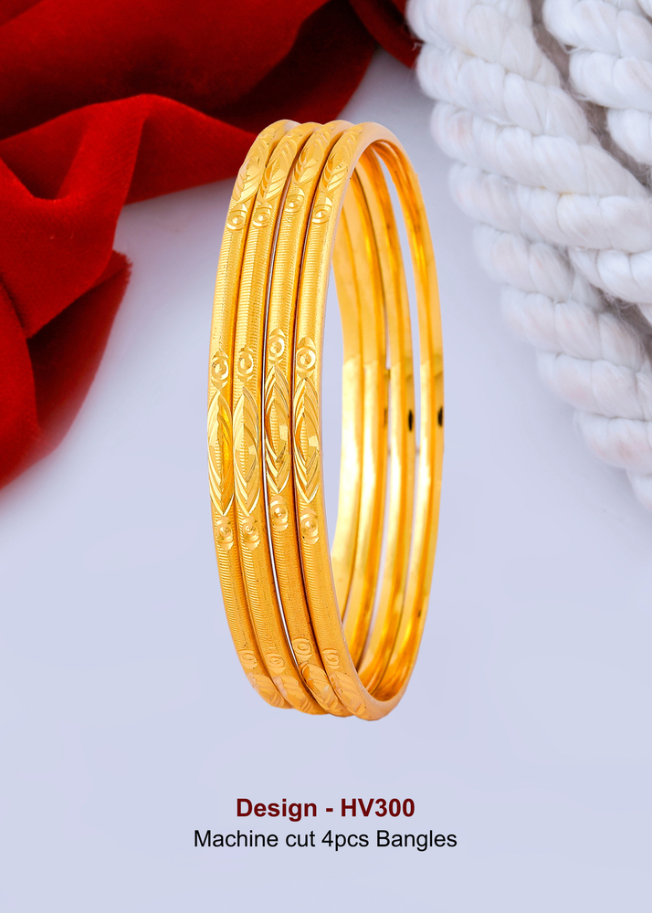 HV300 Gold Plated 4Pcs Bangles