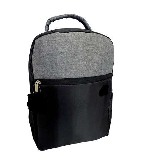 Dual Color Laptop Bag - Design: Two-Tone Panel With Front Zipper Pocket