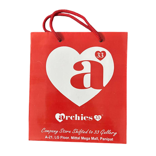 High Quality Paper Bag - Color: Red And White