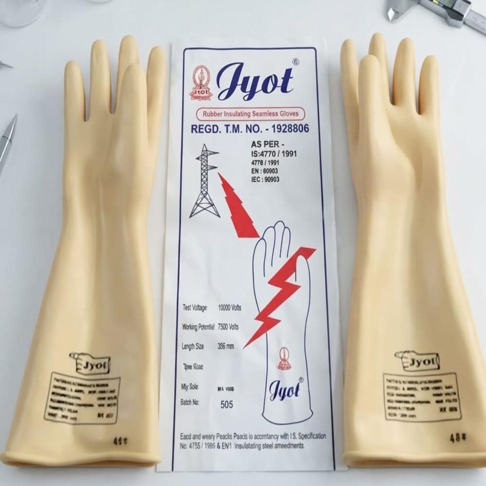 Jyot Make Electrical Rubber Hand Gloves