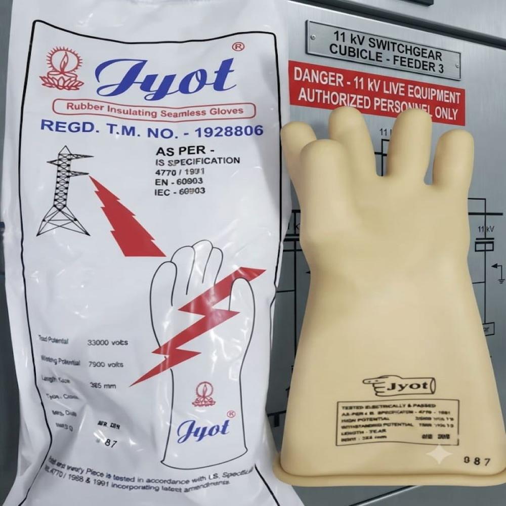 Jyot Make Electrical Rubber Hand Gloves