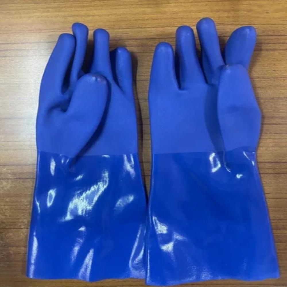 Pvc Supported Glove - Color: Blue