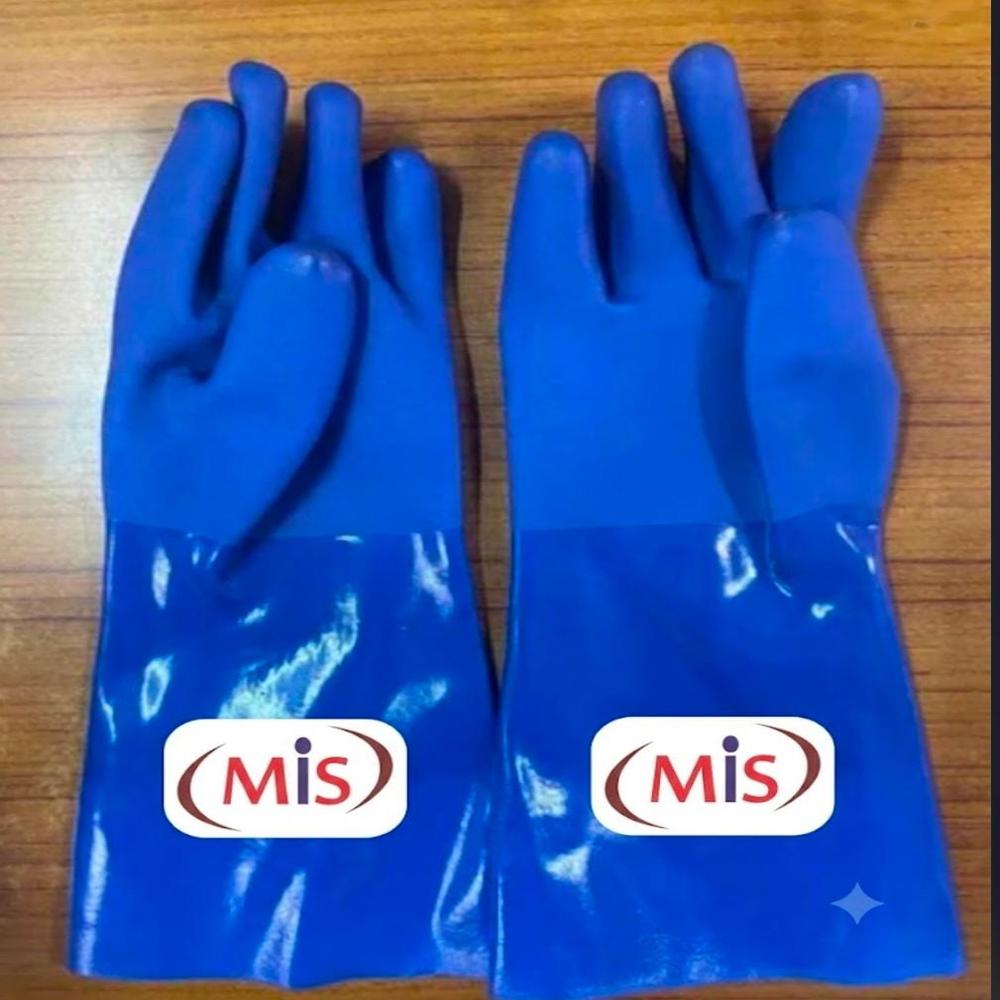 Pvc Supported Glove - Color: Blue
