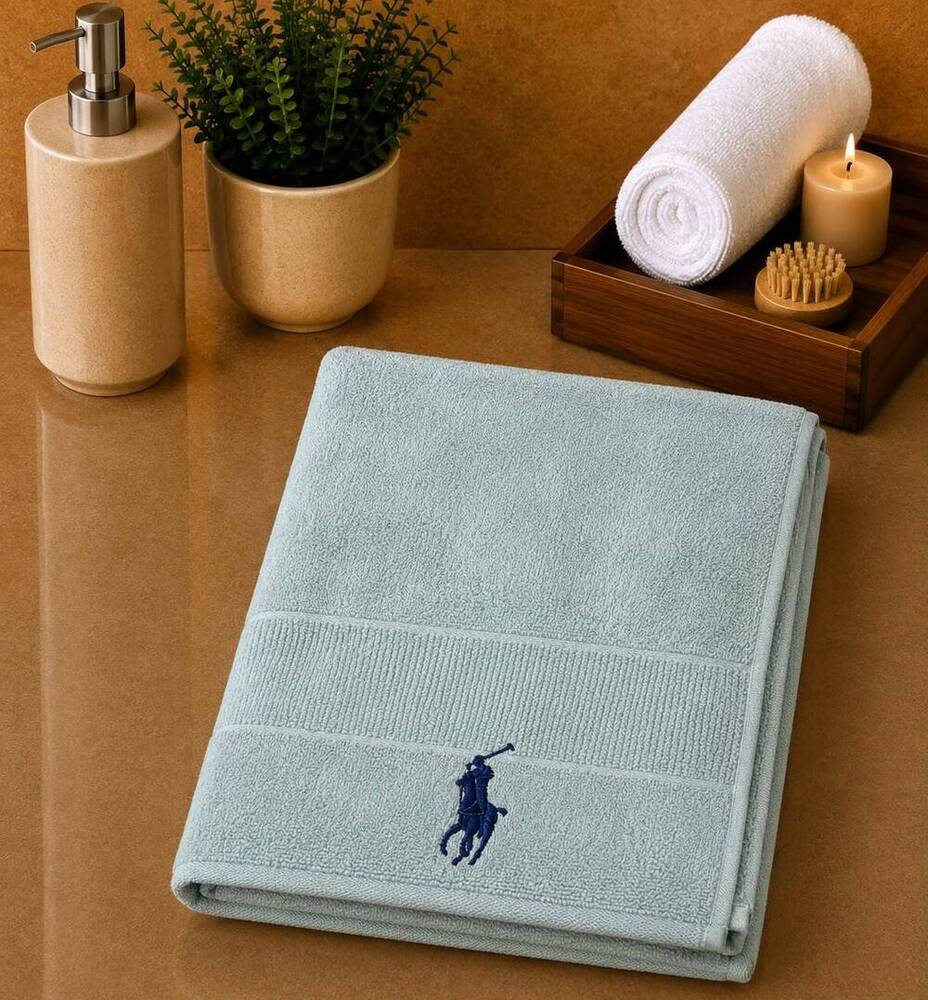 Sky Blue Premium Cotton Bath Towel