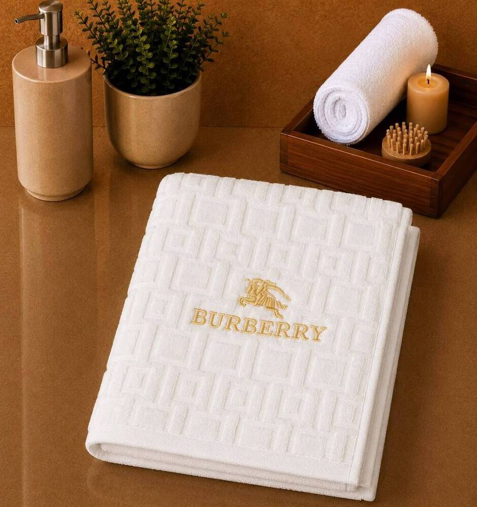 White Textured Cotton Bath Towel