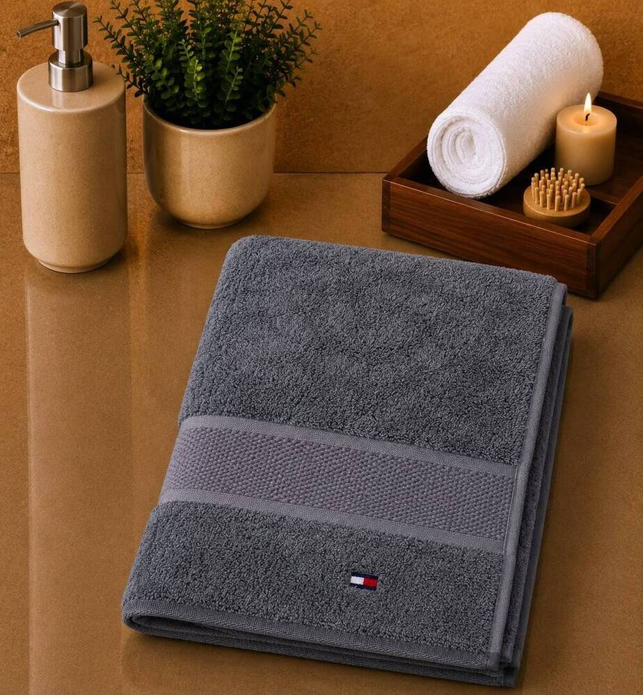 Dark Grey Premium Cotton Bath Towel