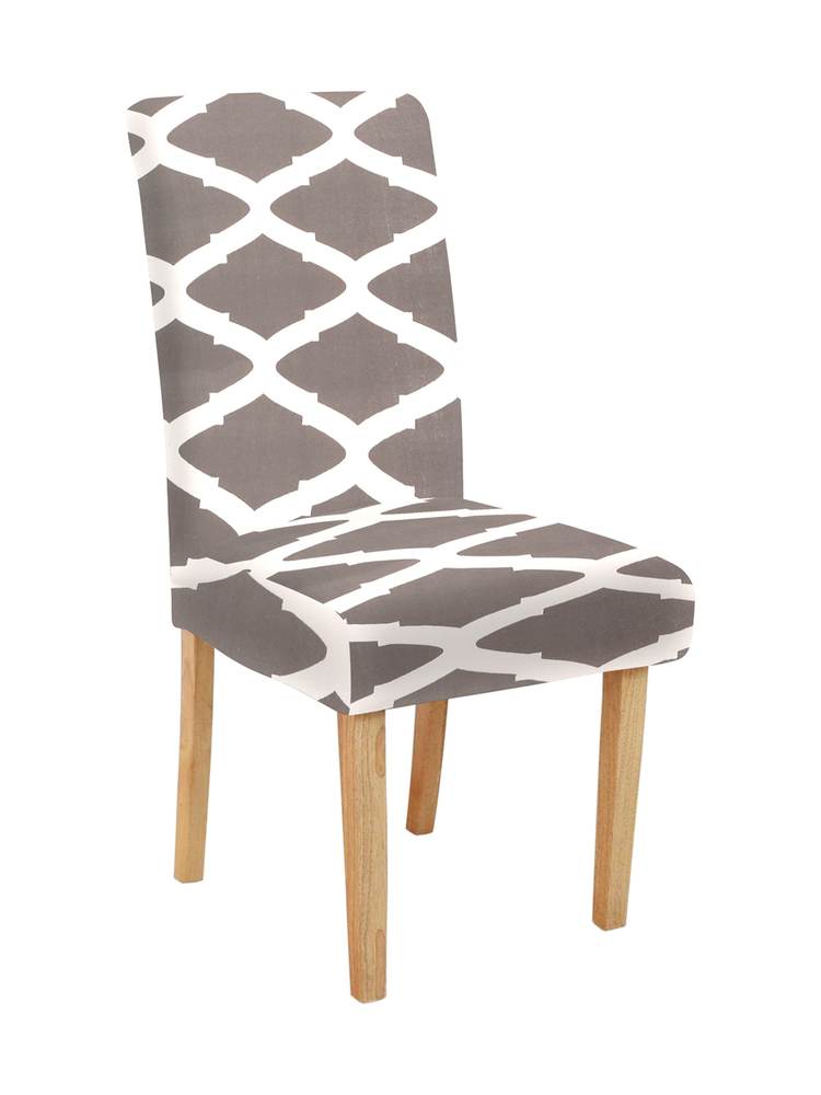 Grey Moroccan Chair Cover