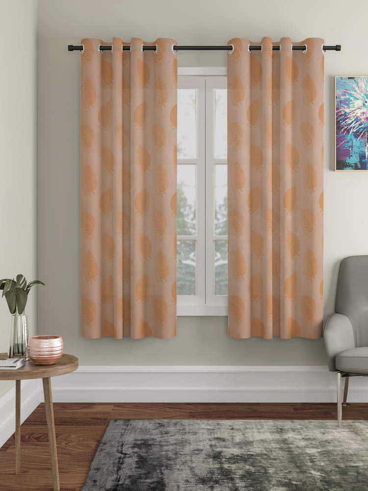 Beige Chevron Curtain