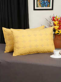 Yellow Premium Quilted Pillow Cove