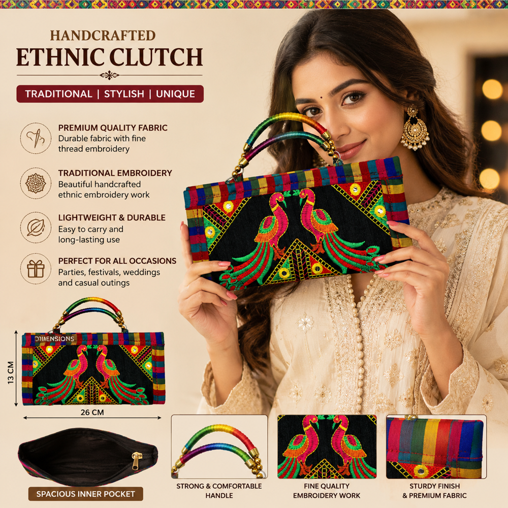 Premium Peacock Design Festival Purse 9