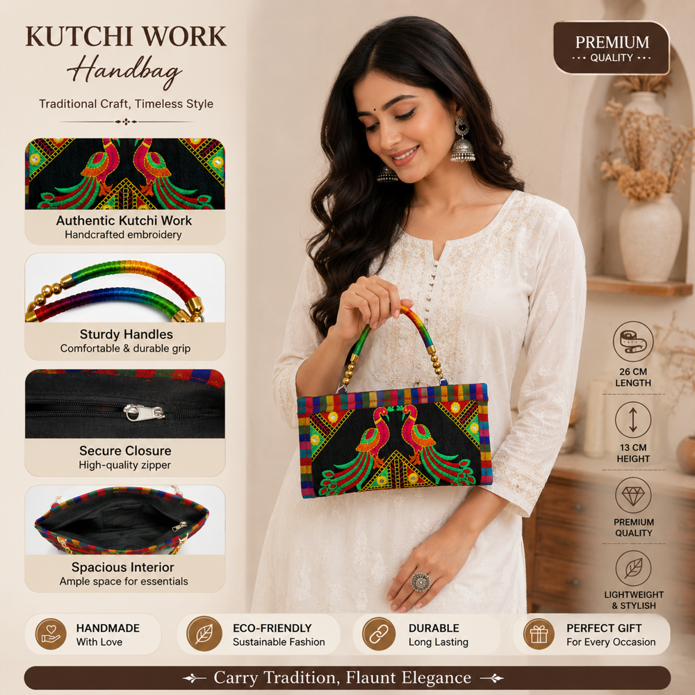 Handmade Multicolor Wedding Clutch Wallet 10 - Color: Black