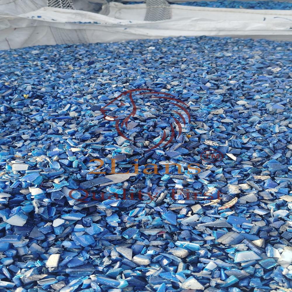 HDPE drums regrind blue