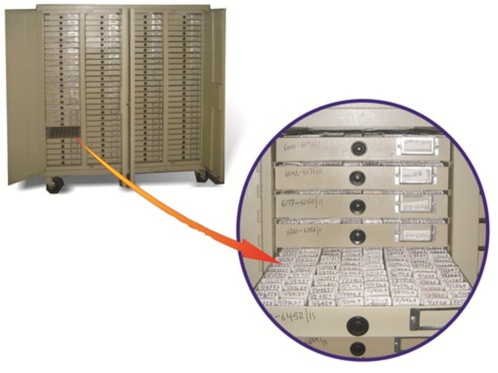 Paraffin Block Cabinet Numerical Manner