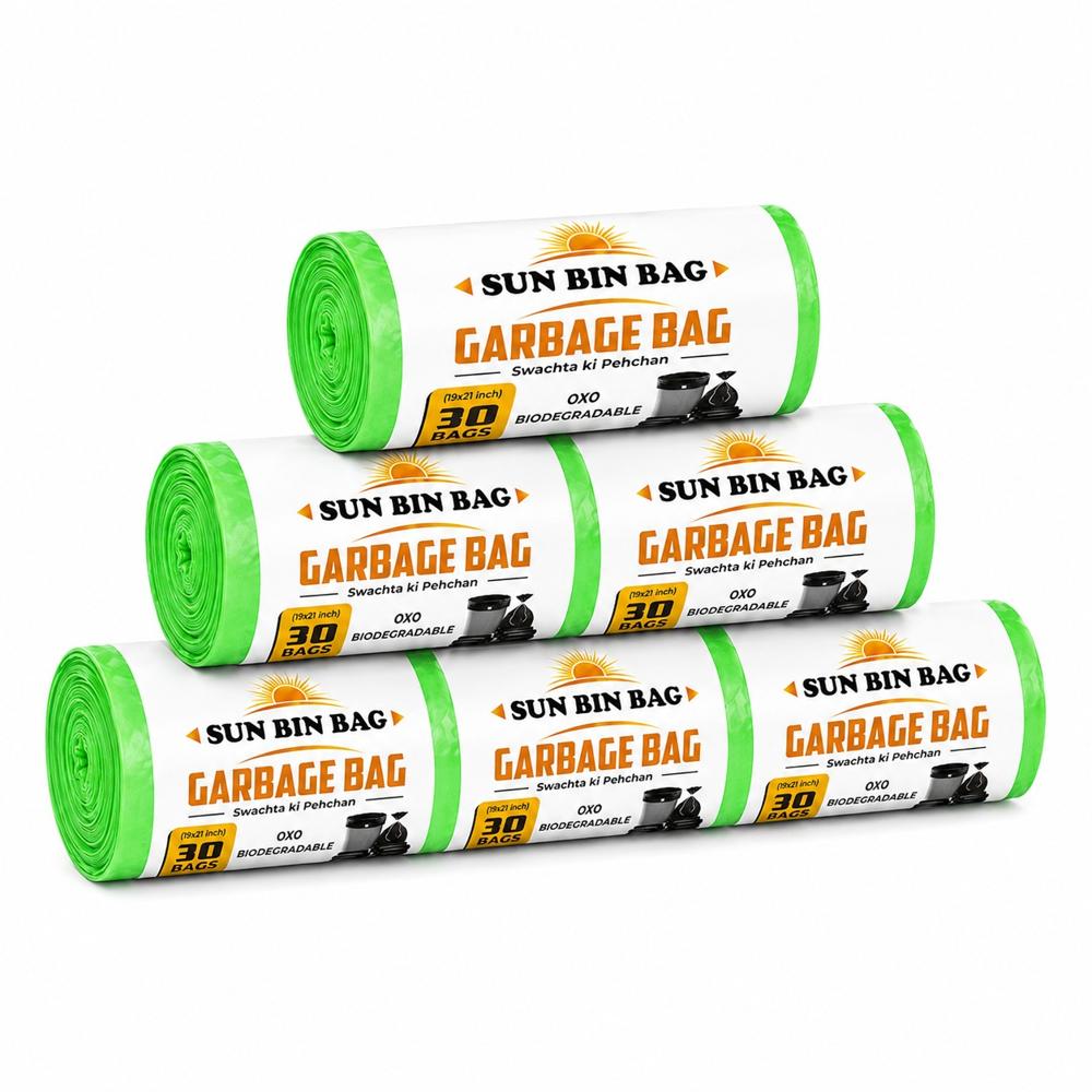 Sun Bin Trash Bag Roll - Color: Green