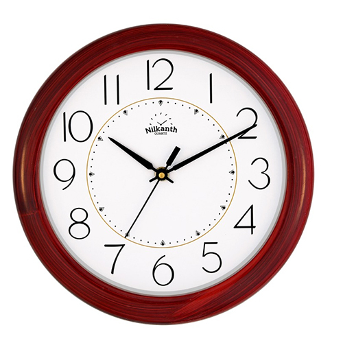 Wall Clock 922 Red Wood