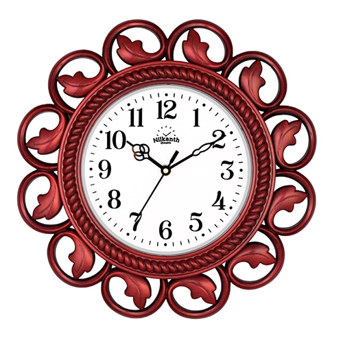Wall Clock 925 Red Wood