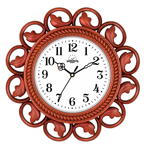 Wall Clock 925 Orange Wood