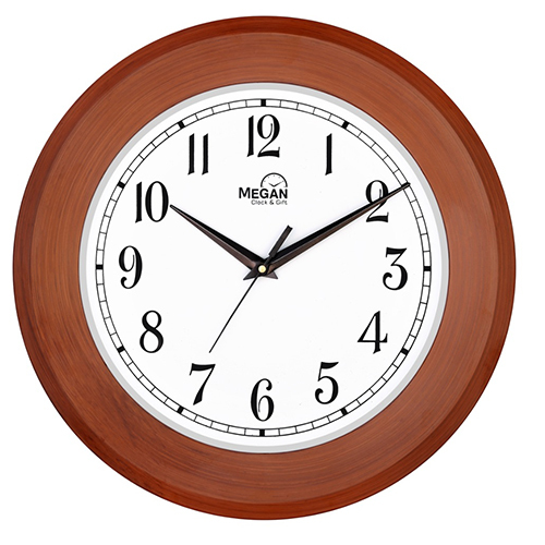 Wall Clock 909 Orange Wood