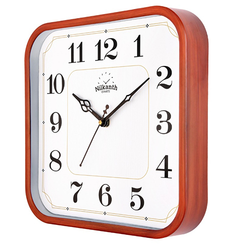 Wall Clock 2008 Orange Wood