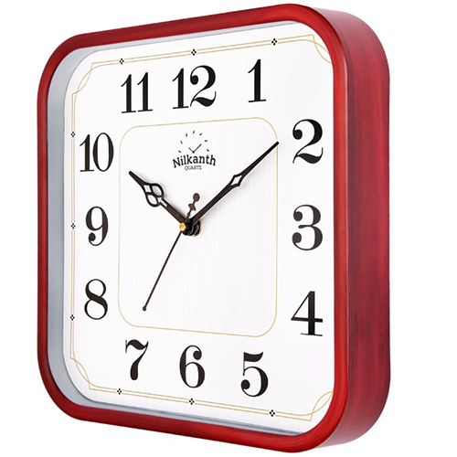 Wall Clock 2008 Red Wood
