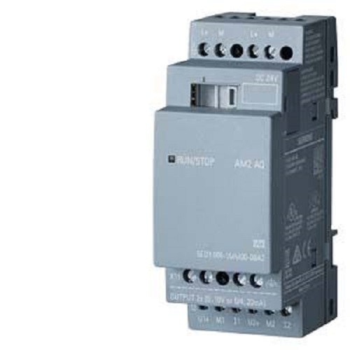 Siemens LOGO! DM8 230R Expansion Module, 115V/230V AC/DC, 4 Digital Inputs / 4 Relay Outputs (5A), 2 MW (Modular Width), IP20, 9x3.55x5.8cm.