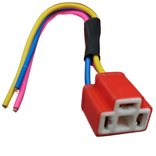 Head Lamp Holder 3Pin Type P43 Ceramic Body - Dimension (L*W*H): Approx. 30Mm X 22Mm X 20Mm (Excluding Wire Length)