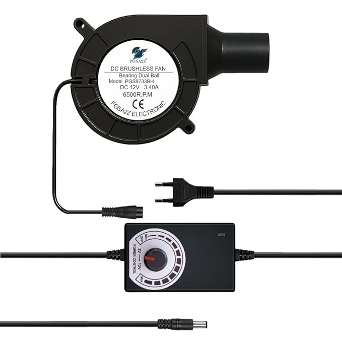 Bbq Blower Fan 97x33mm 6500rpm 12v Speed Controller - Automation Grade: Semi Automatic