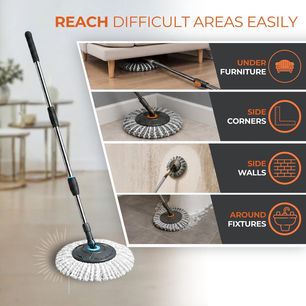 Metal handle  SPIN MOP HANDLE SET HEAVY - 3 PART