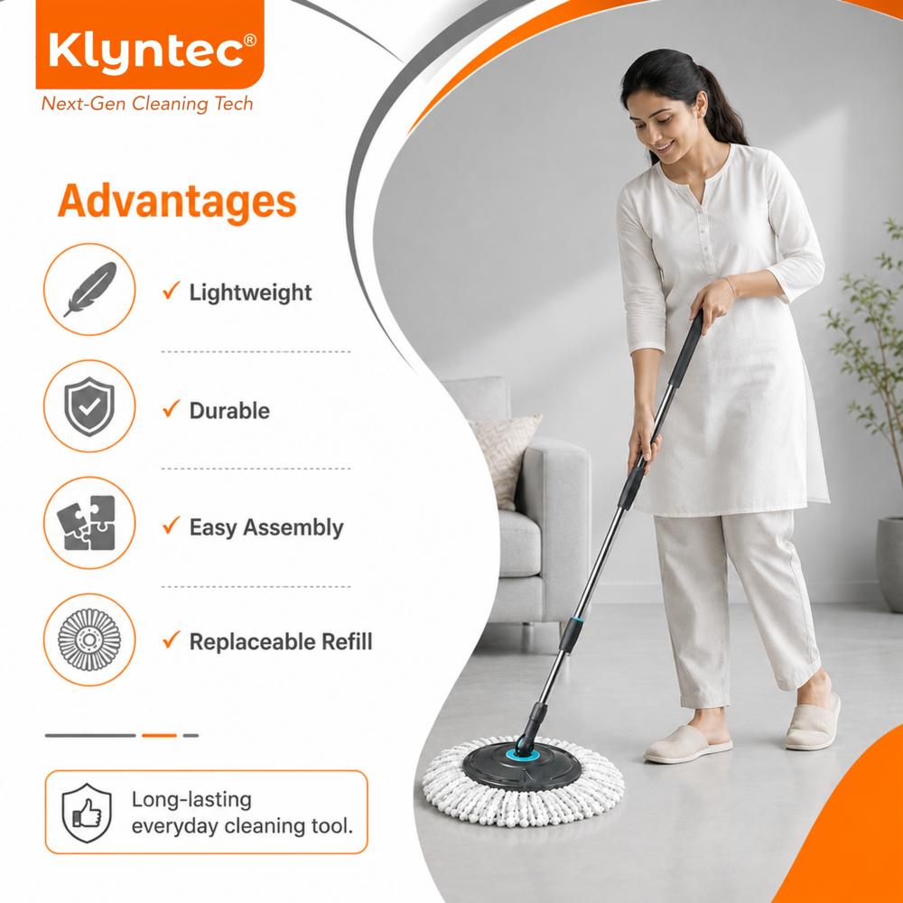 Metal handle  SPIN MOP HANDLE SET HEAVY - 3 PART