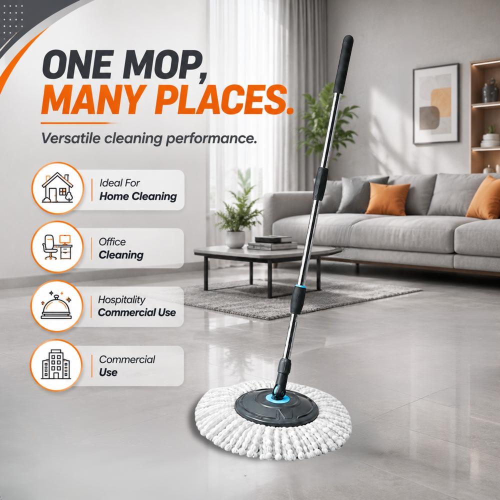 Metal handle  SPIN MOP HANDLE SET HEAVY - 3 PART