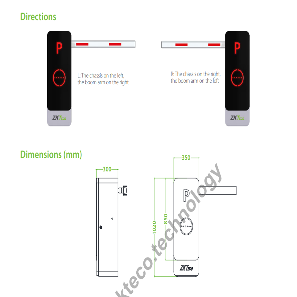 ZKTeco BG1000 Series Barrier Gates
